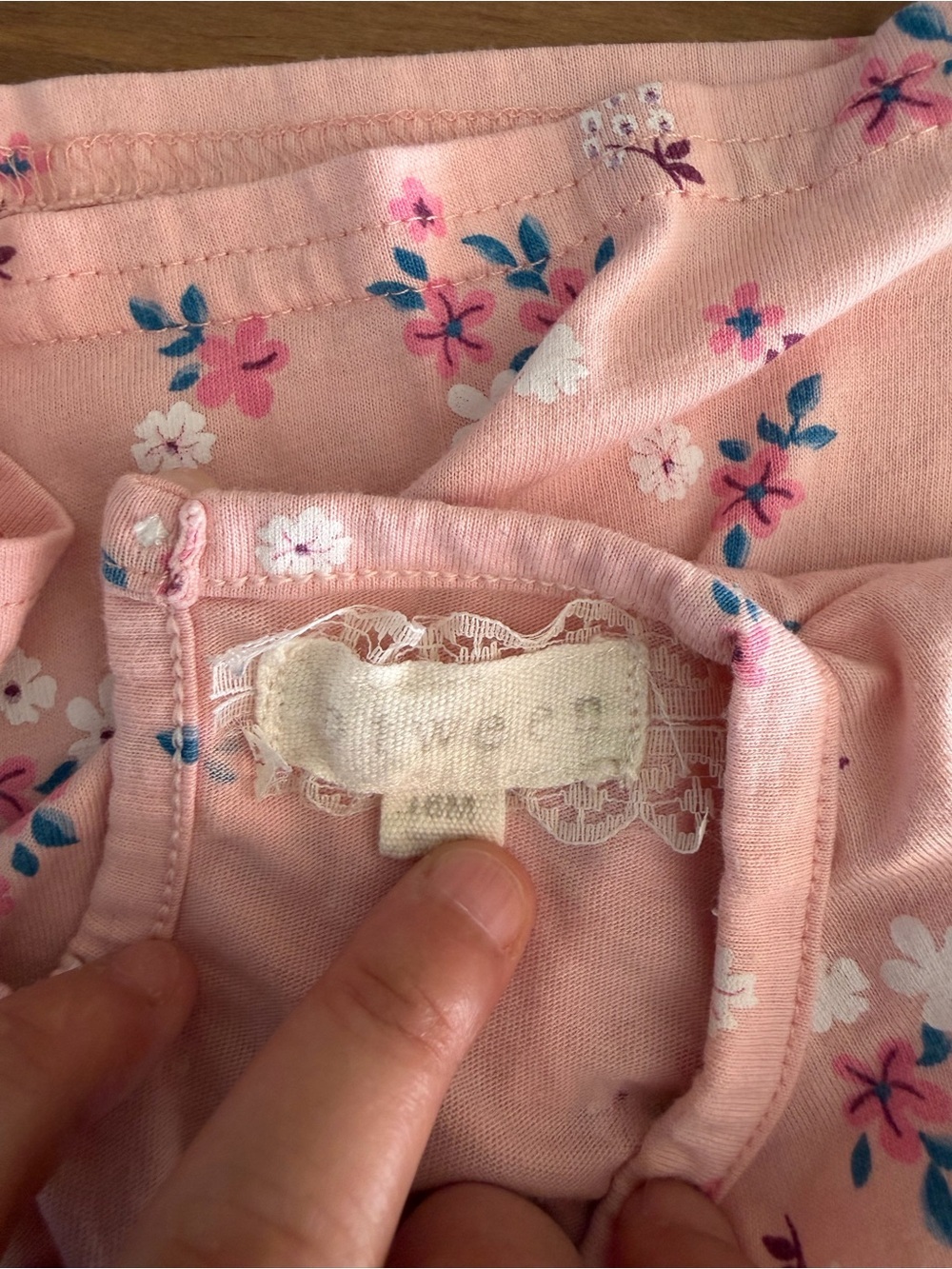 Pink Corduroy Button-Front Pinafore Dress with Floral Long-Sleeve Top 12/18M - Picture 10 of 10